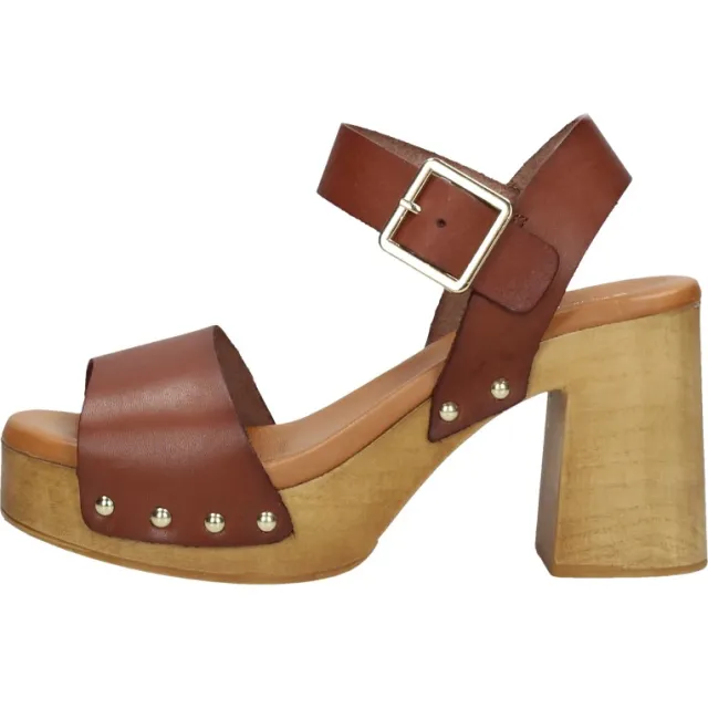 Red Rag sandaal met hak cognac, foto 2
