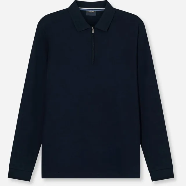 Olymp regular fit interlock polo - donkerblauw, foto 2