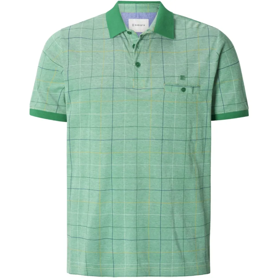 Babista geruite polo Plus Size - groen, foto 2
