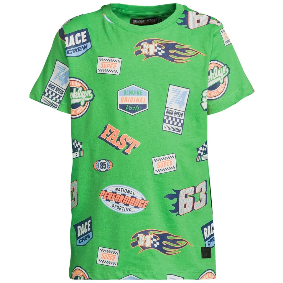 Orange Stars T-shirt groen Groen/multicolor