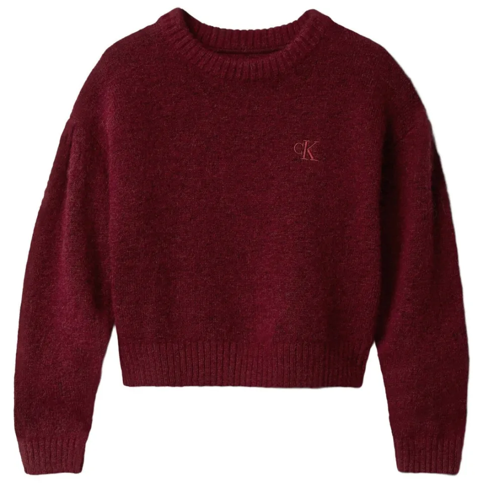 Calvin Klein gebreide trui donkerrood bordeaux rood, foto 2