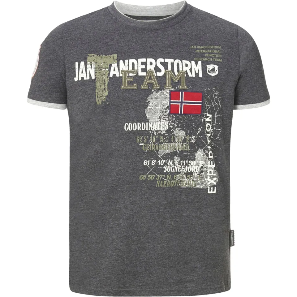Jan Vanderstorm SÖLVE t-shirt donkergrijs, foto 2