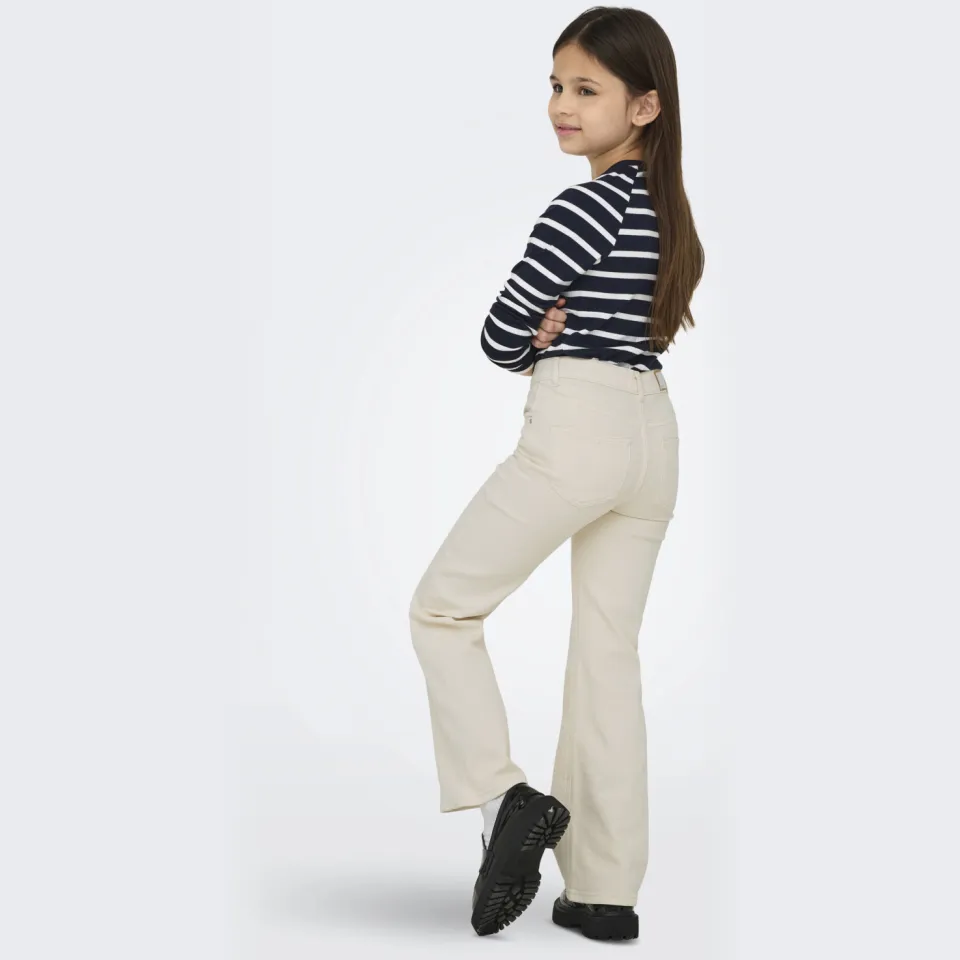 KIDS ONLY GIRL high waist wide leg jeans KOGJUICY ecru, foto 5