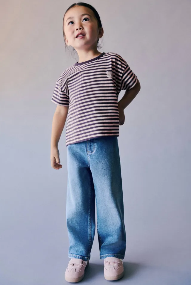 Mango Kids regular waist straight leg jeans - lichtblauw