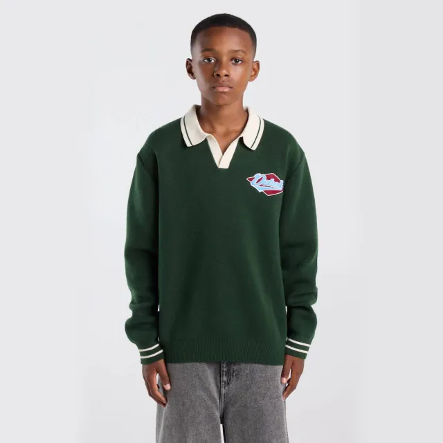 America Today gebreide trui met patches - groen