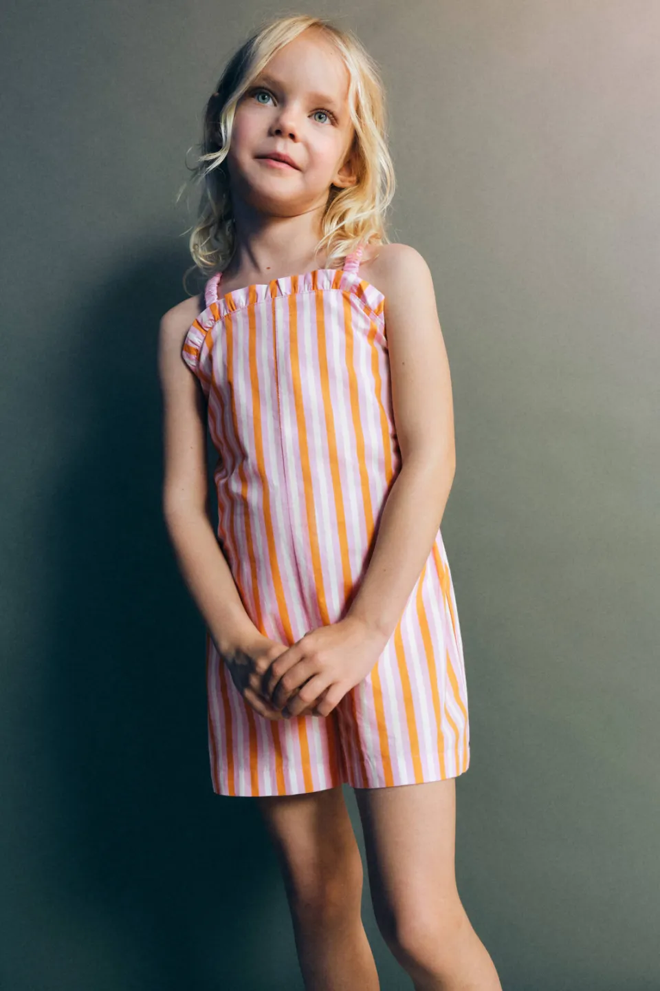 Mango Kids gestreepte playsuit - roze, foto 4