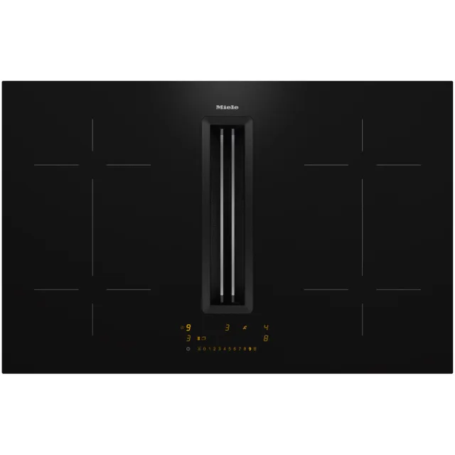 Miele KMDA7473-1 FL Inductie kookplaat met afzuiging Zwart