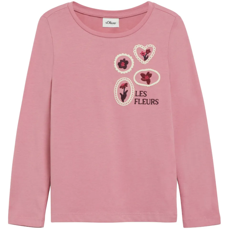 S.Oliver longsleeve met borduursels roze, foto 2