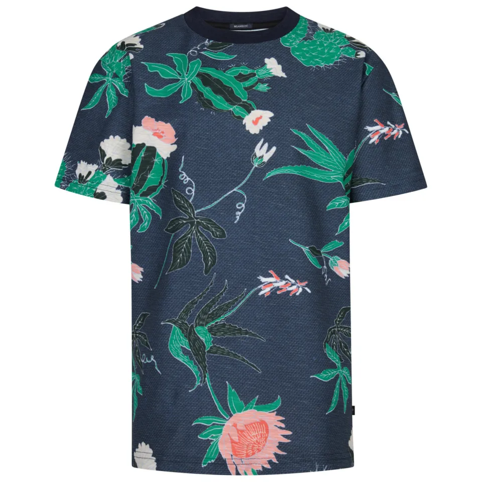 Petrol Industries T-shirt donkerblauw all-over print, foto 3