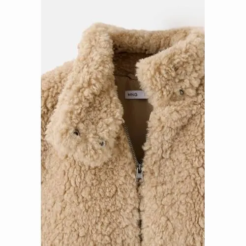 Mango Kids teddy bodywarmer - lichtbruin, foto 5