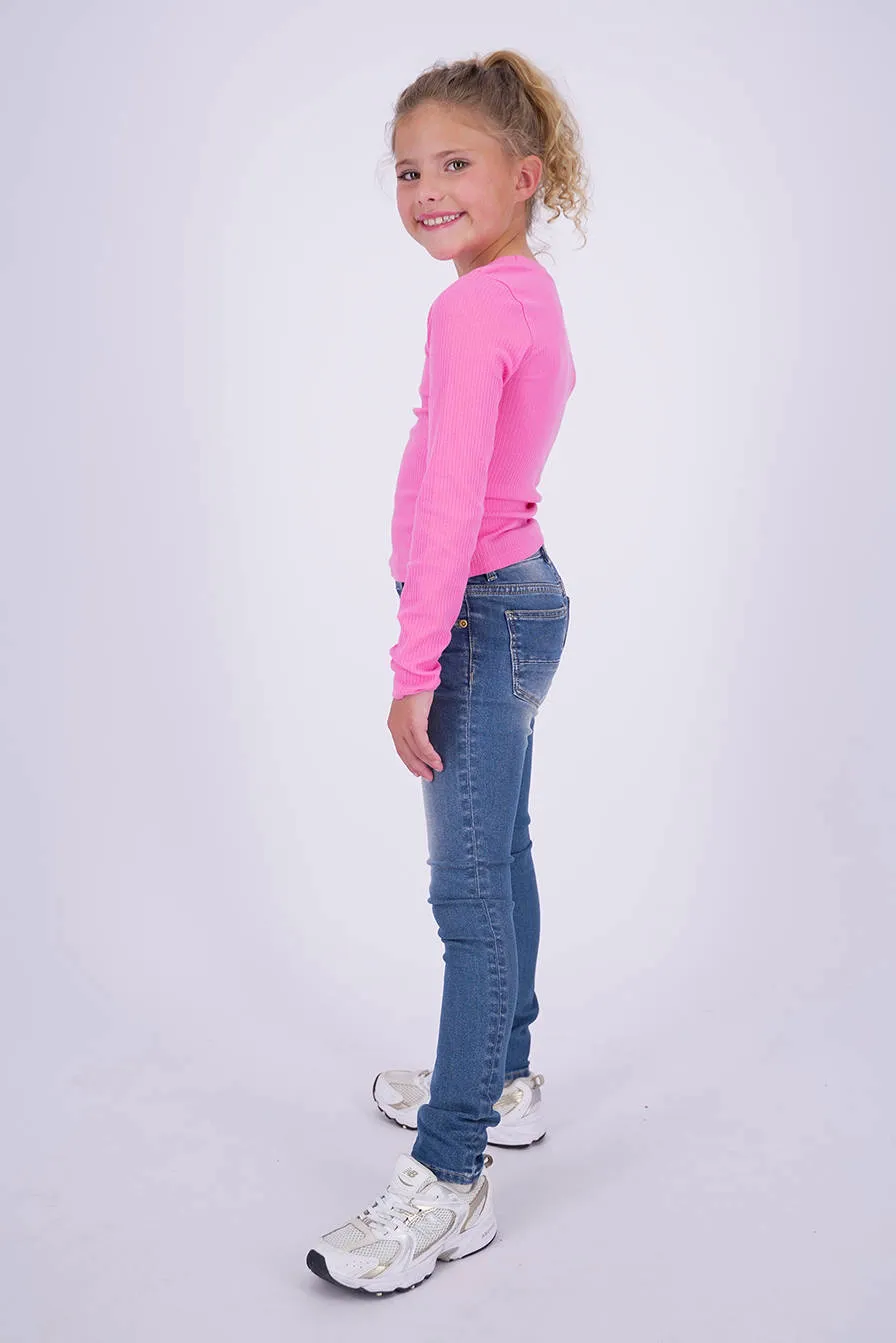 Vingino ribgebreide longsleeve roze, foto 5