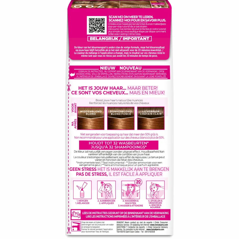 L'oréal Paris Casting Crème Gloss haarkleuring middenblond 700, foto 3