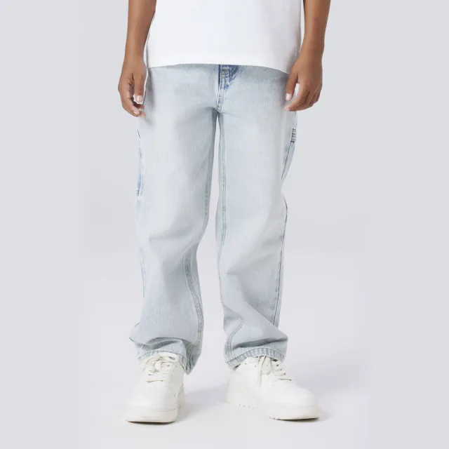 NAME IT KIDS straight leg jeans light blue denim, foto 3