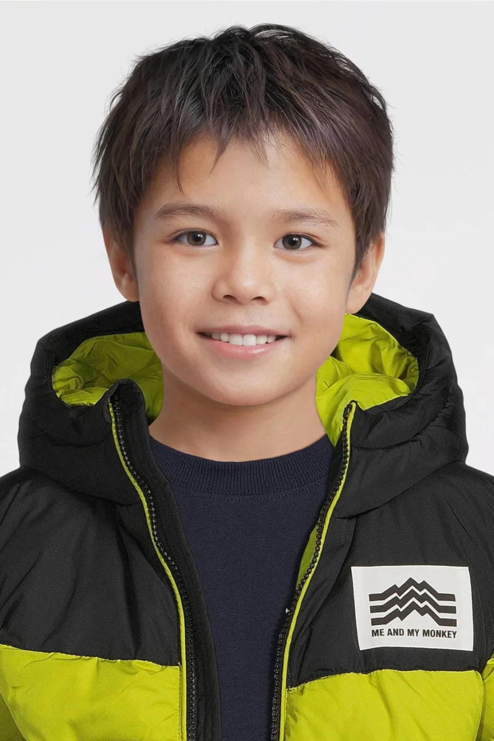 Me & My Monkey gewatteerde heatseal puffer jas groen, foto 7