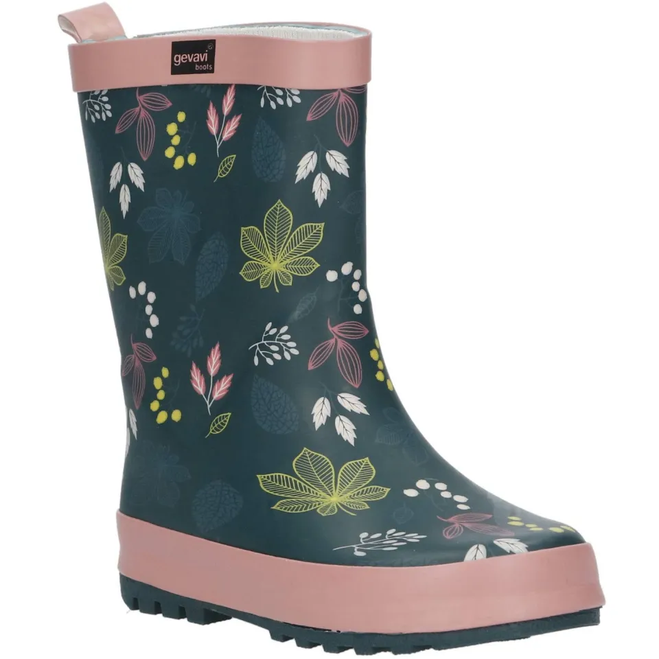 Gevavi Fleur regenlaarzen donkerblauw/roze, foto 2