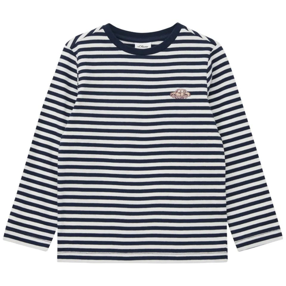 S.Oliver gestreepte longsleeve donkerblauw donkerblauw/wit, foto 2