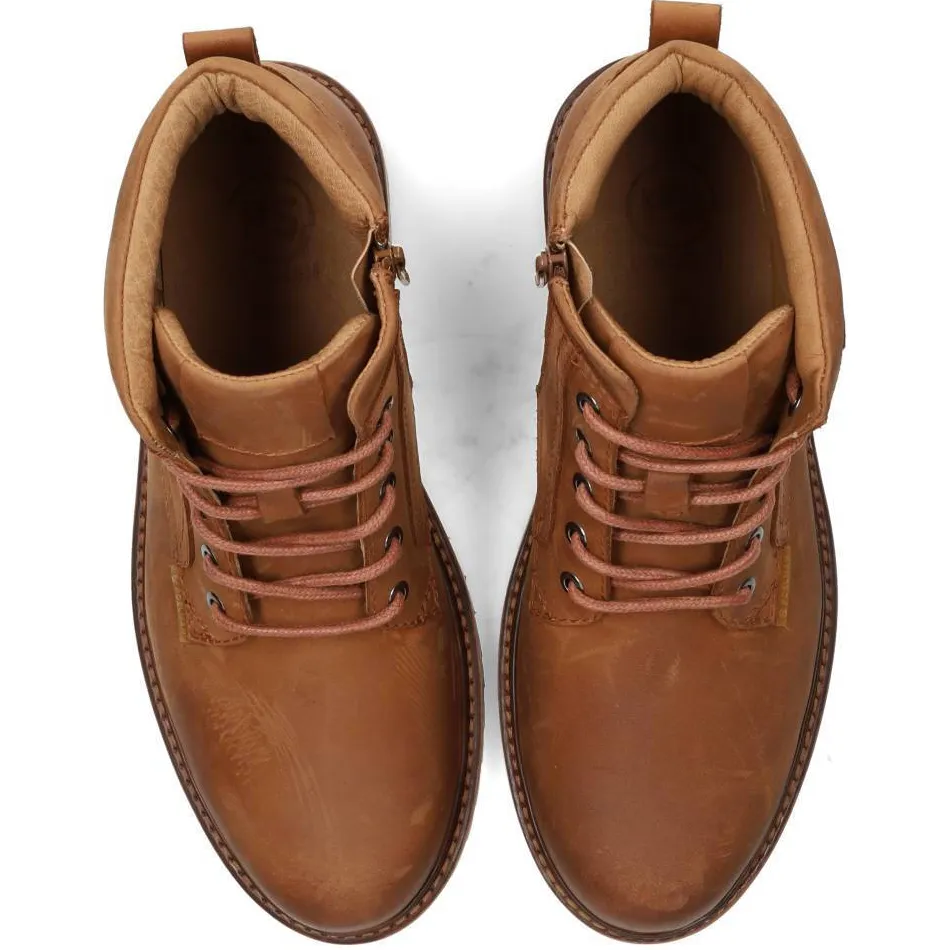 Poelman Ton leren veterboots cognac, foto 3