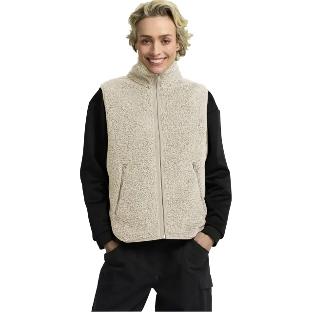 Jack Wolfskin High Curl Vest fleecebodywarmer ecru, foto 6