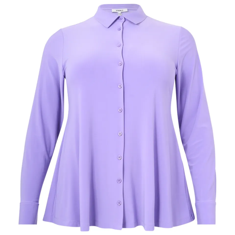 Yoek korte A-lijn blouse lila, foto 3