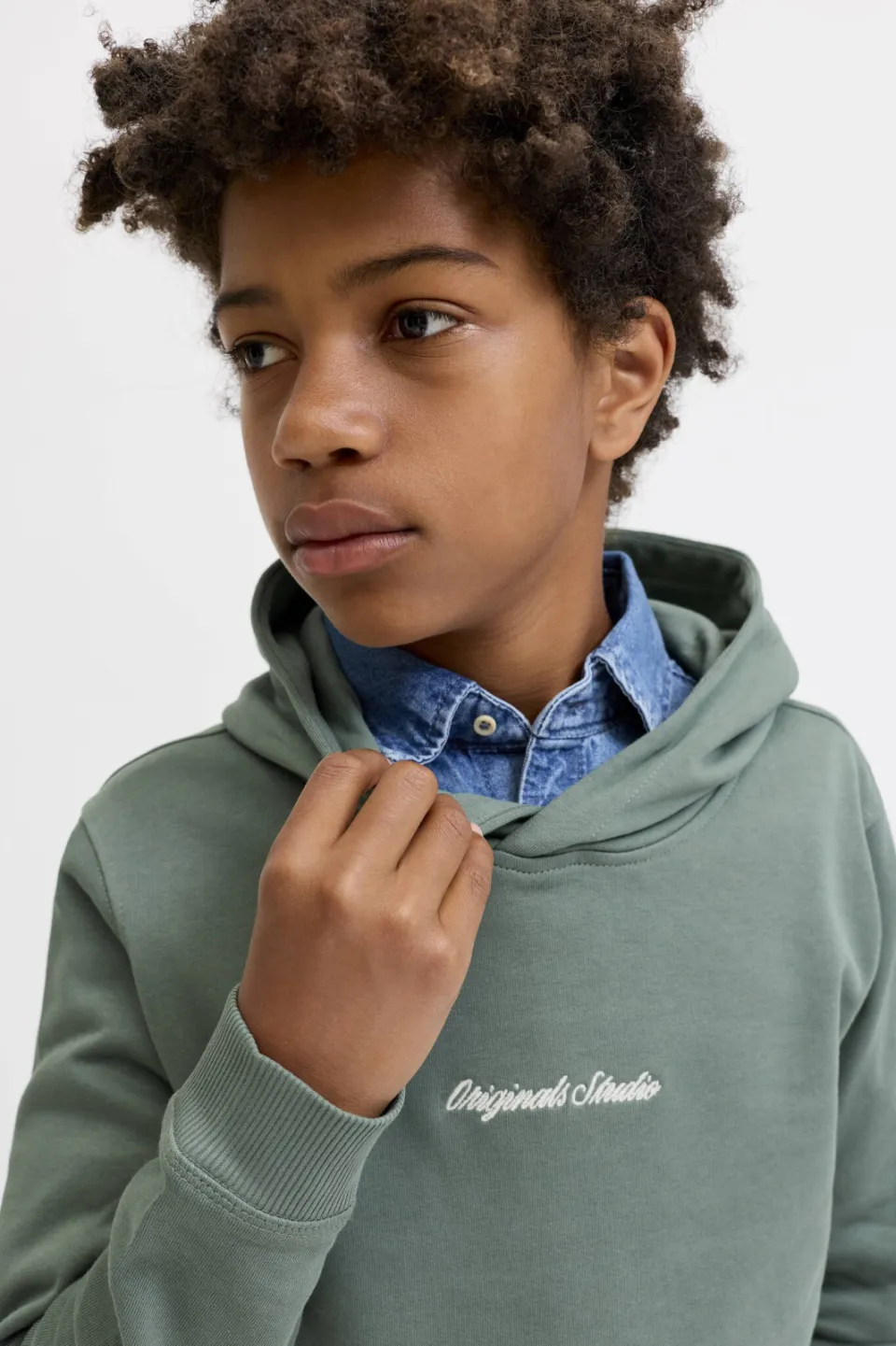 Jack & Jones JUNIOR hoodie groen, foto 4