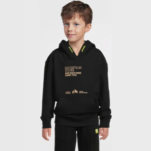 Me & My Monkey hoodie met printopdruk zwart