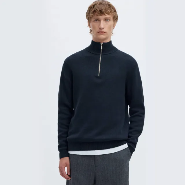Selected gebreide trui donkerblauw Sky Captain