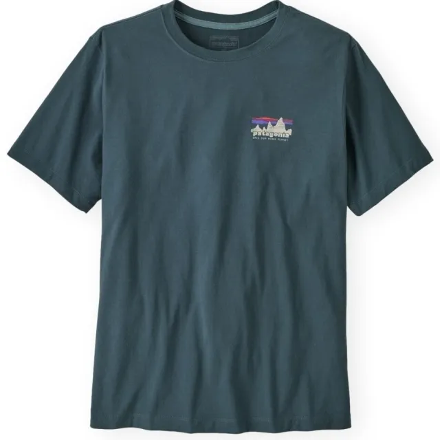 Patagonia T-shirt Korte Mouw Patagonia '73 Skyline T-Shirt - Summit Blue Blauw