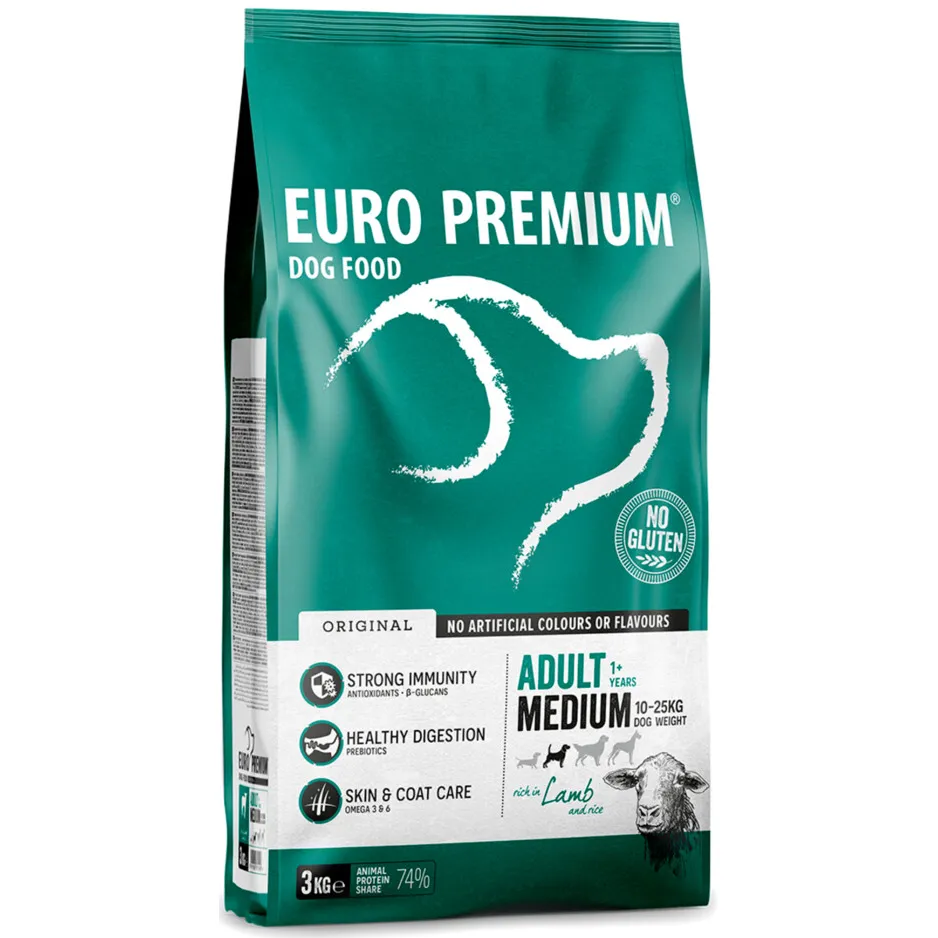 Euro-Premium Adult Medium Lam - Rijst 3 kg, foto 3