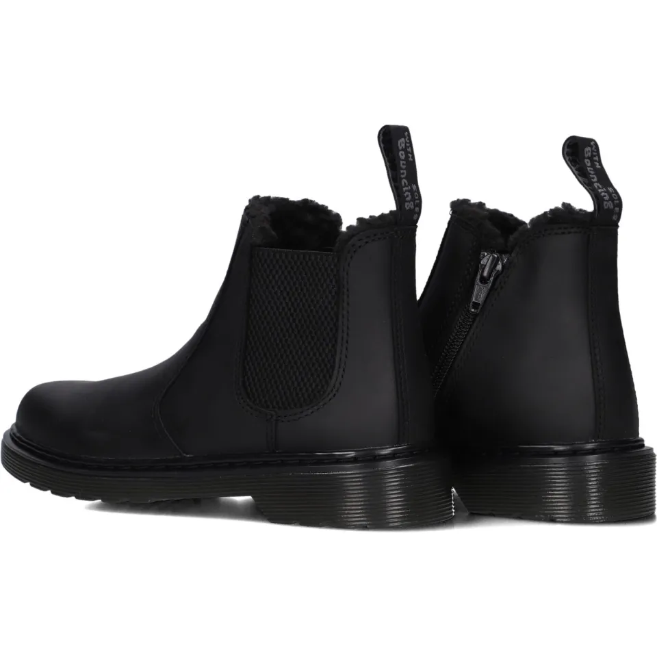 Dr. Martens 2976 Leonore Mono gevoerde leren enkelboots zwart schoolkind, foto 6
