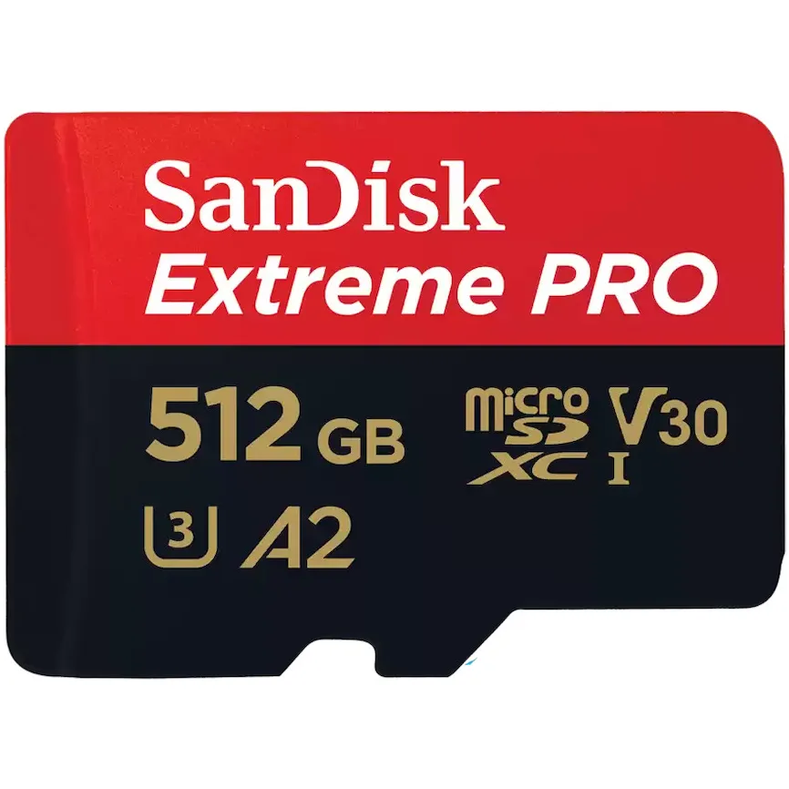 Sandisk Extreme PRO 512GB microSDXC geheugenkaart Zwart