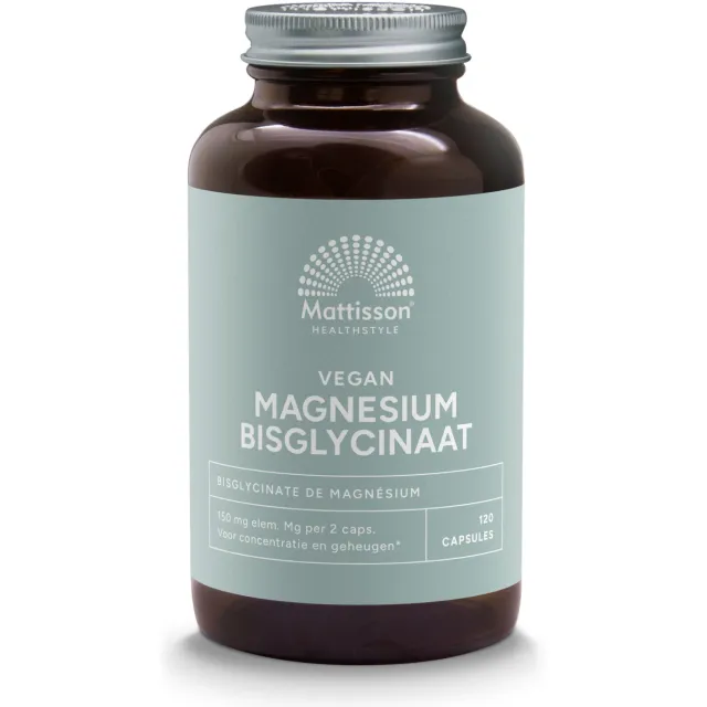 Mattisson HealthStyle vegan magnesium bisglycinaat 150mg capsules