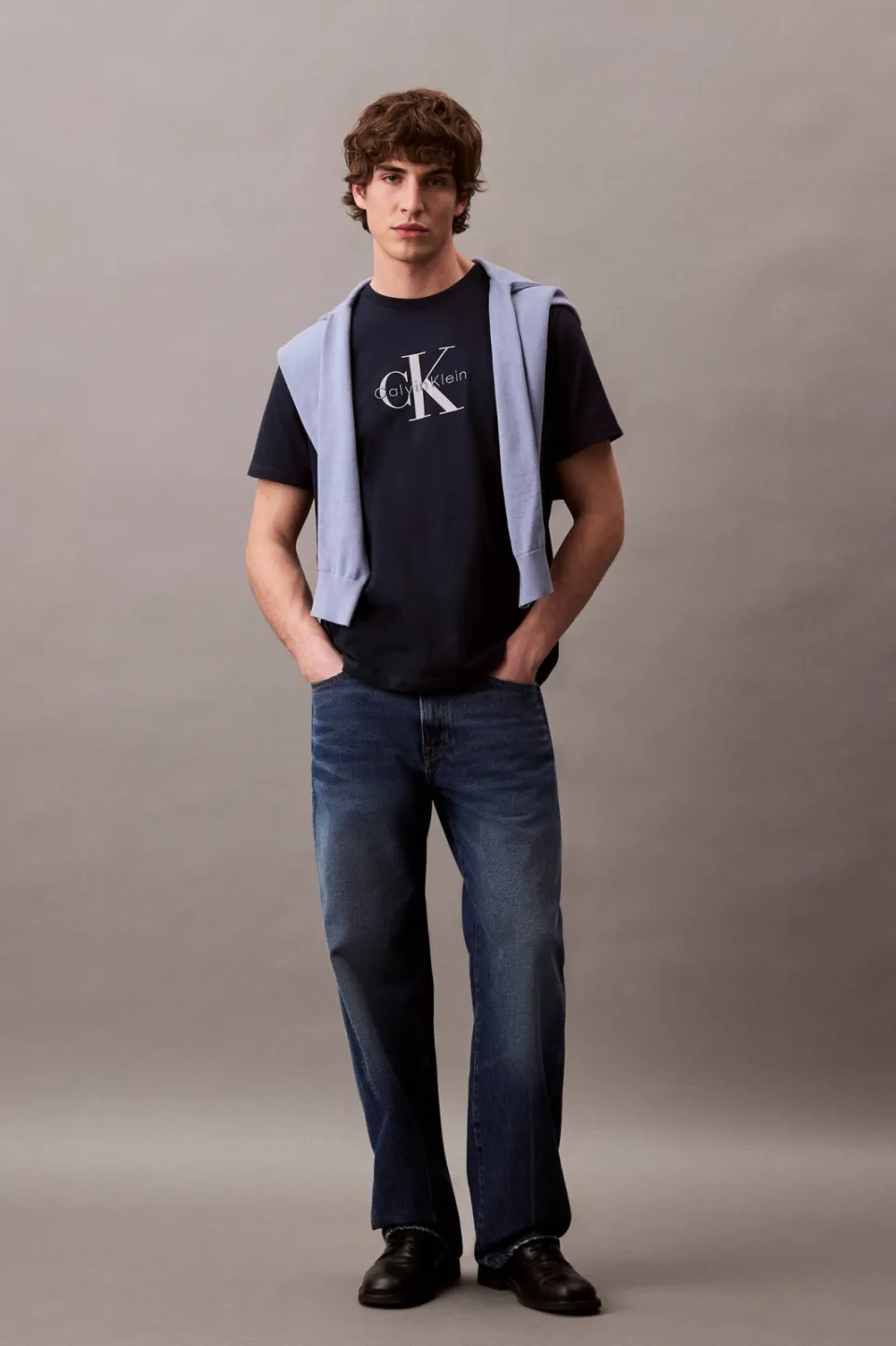 Calvin Klein JEANS oversized T-shirt donkerblauw dark sapphire, foto 3