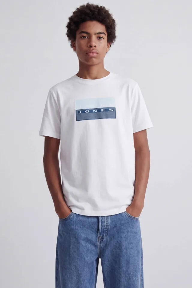 Jack & Jones junior t-shirt wit met print