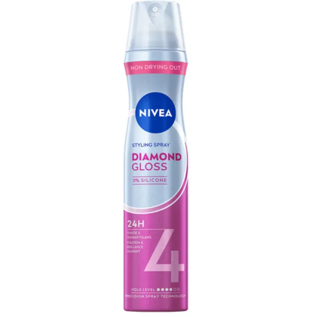 Nivea Diamond Gloss styling spray hold 4