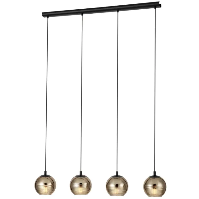 EGLO Stars of Light Lemorieta Hanglamp - E27 - 4-lichts - 111 cm - Zwart|Goud Zwart;Goud;