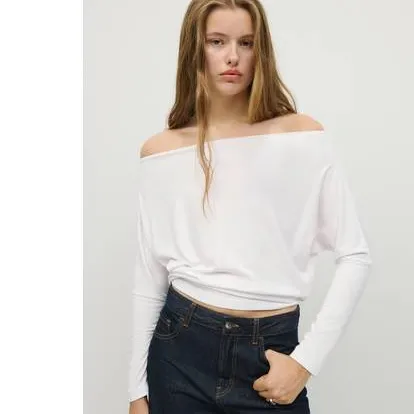 Mango TEEN gebreide top wit, foto 3