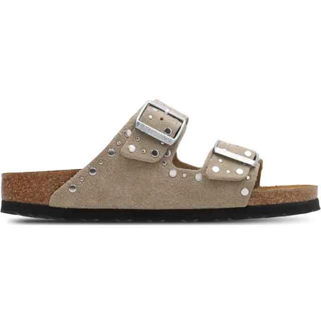 Birkenstock Arizona Slippers en Sandalen Dames - Beige - Suède