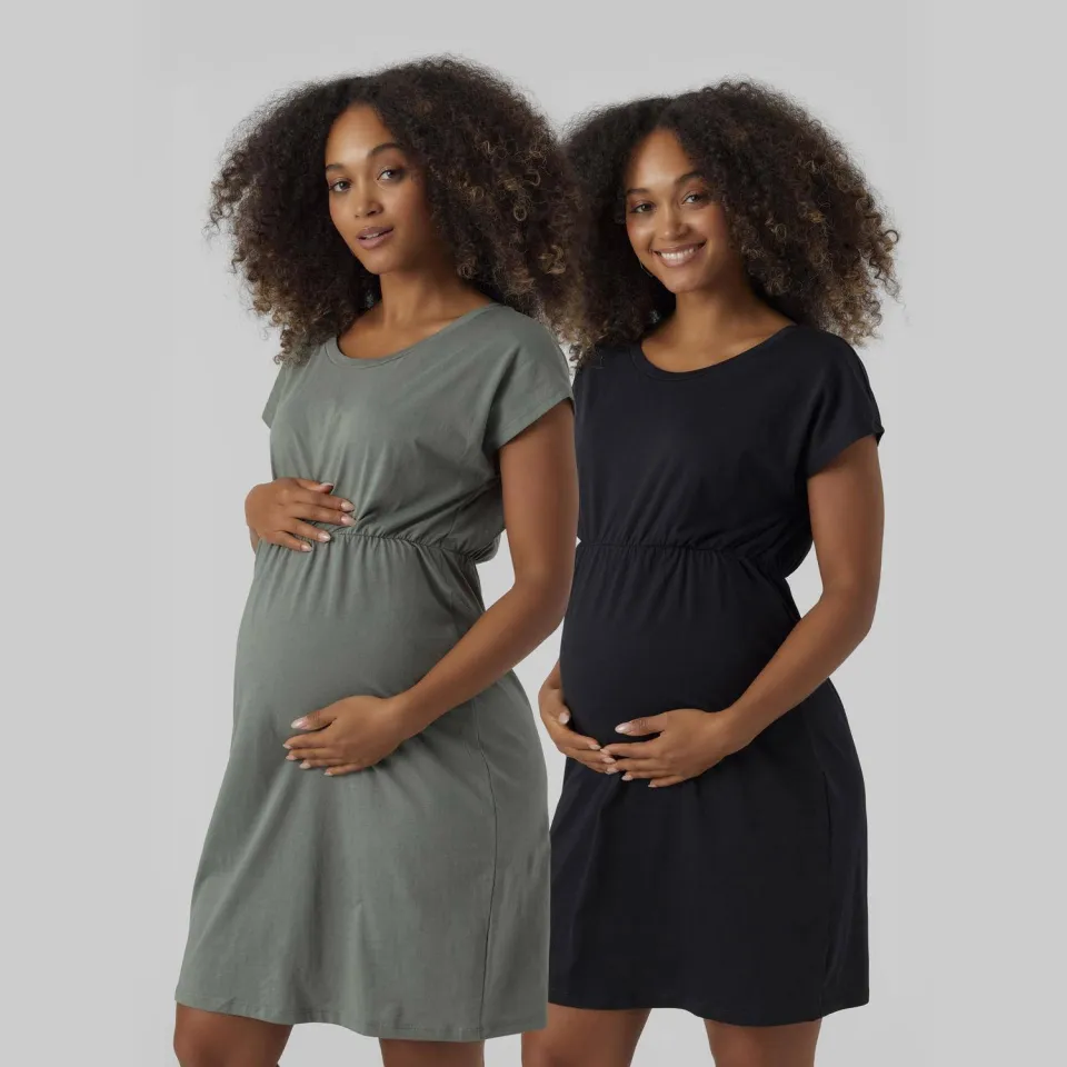 Vero Moda Maternity VMMLUNA zwangerschapsjurk zwart