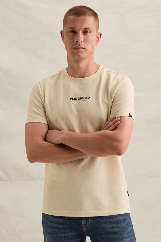 PME Legend T-shirt met print - ecru