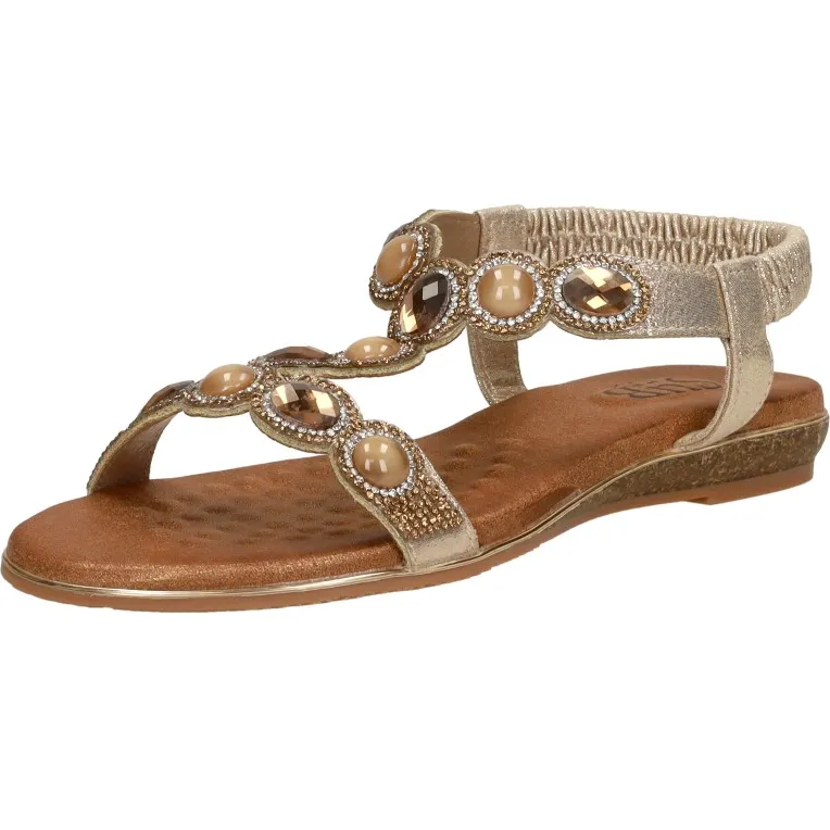 Sub55 platte sandalen goudkleur, foto 3