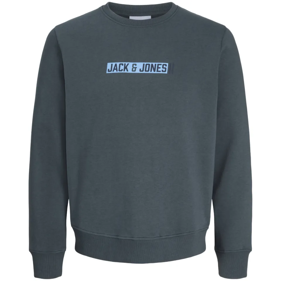 Jack & Jones JUNIOR sweater met tekst - grijsblauw, foto 2