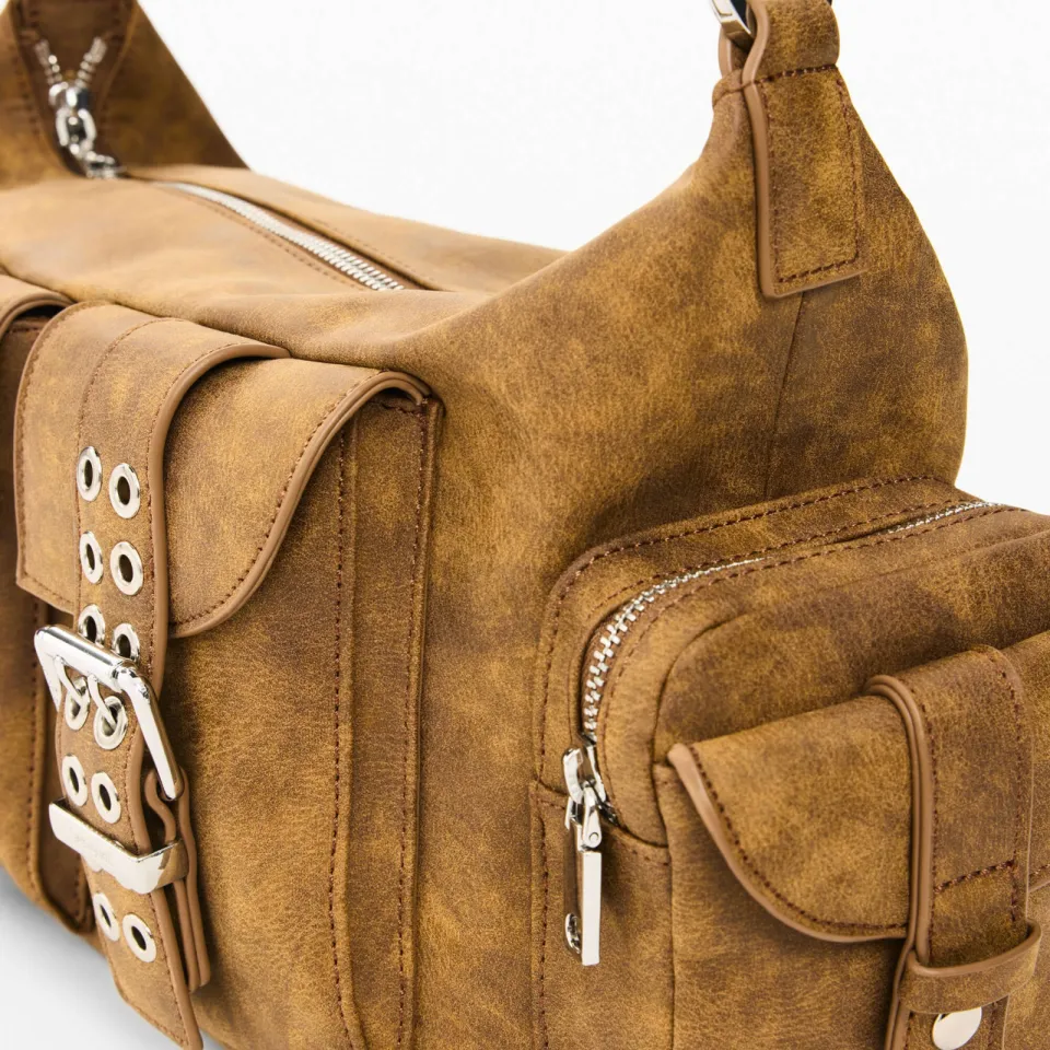 Desigual schoudertas camel, foto 5