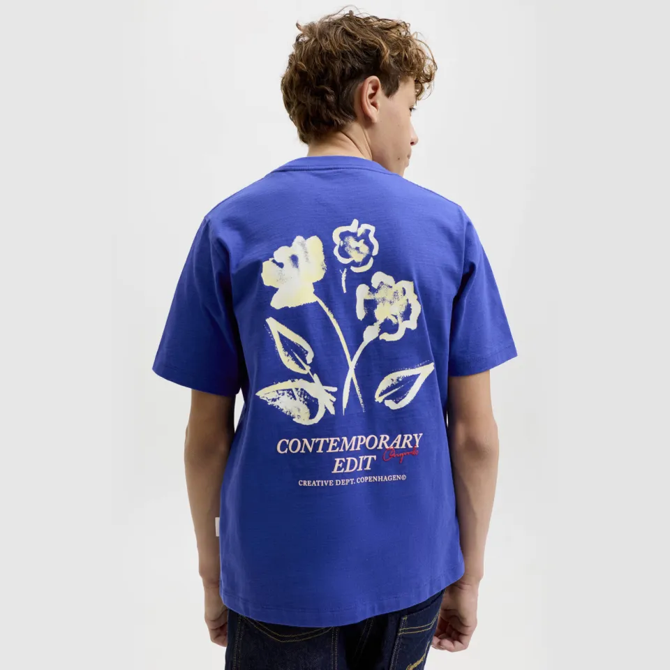 Jack & Jones T-shirt met backprint hardblauw, foto 4