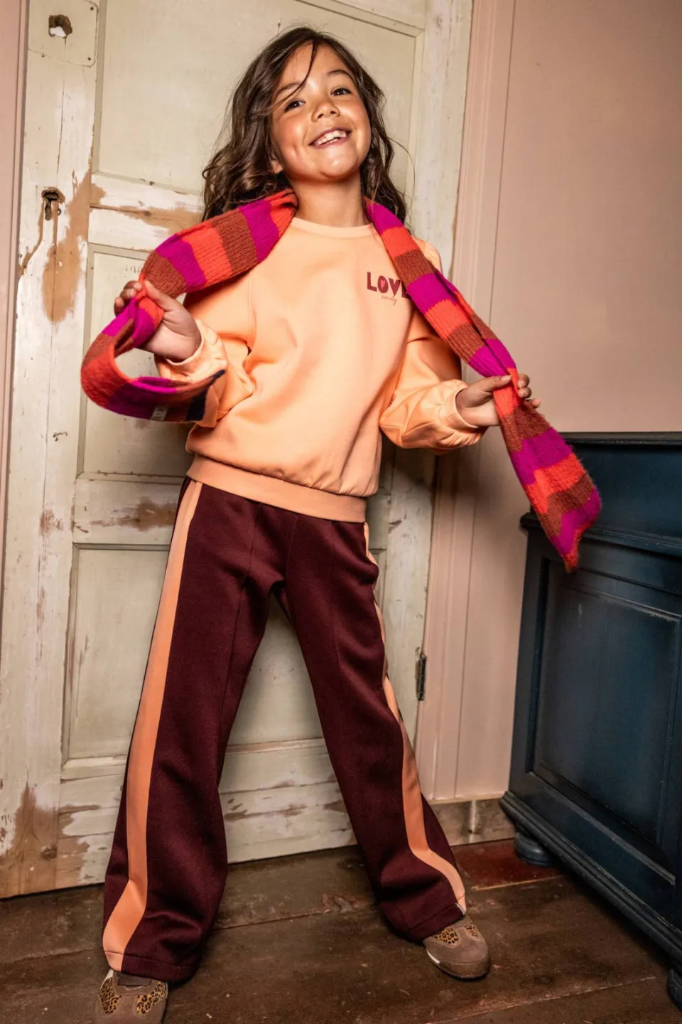 LOOXS little rechtvallende sweater - zalm, foto 5