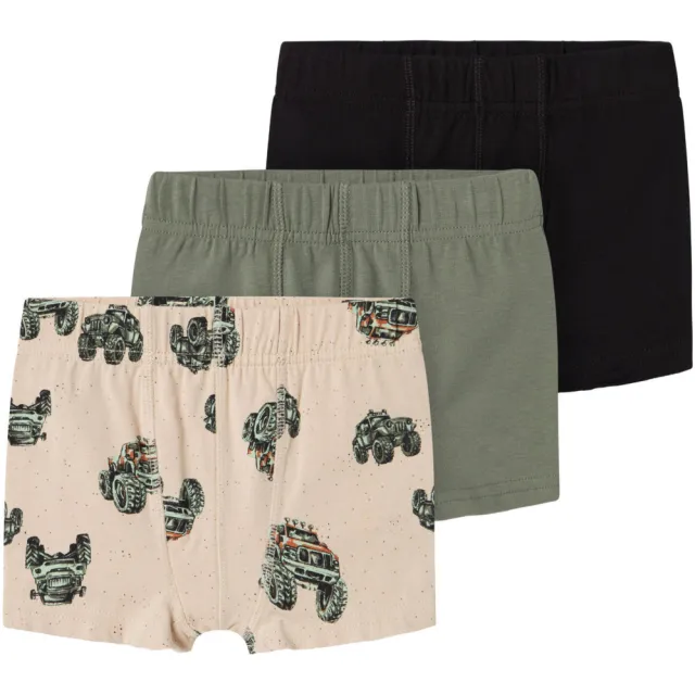 NAME IT MINI boxershorts met print beige/groen set van 3, foto 2