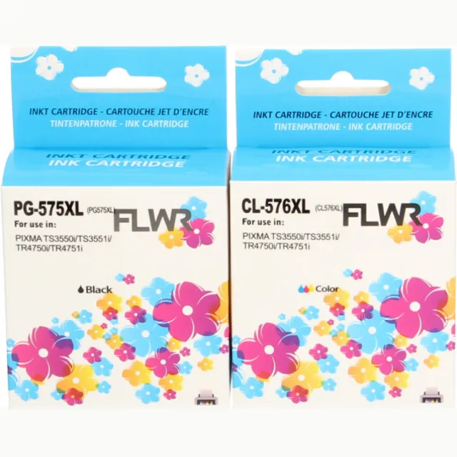 FLWR Canon PG-575XL/CL-576XL Multipack zwart en kleur (Huismerk (remanufactured))