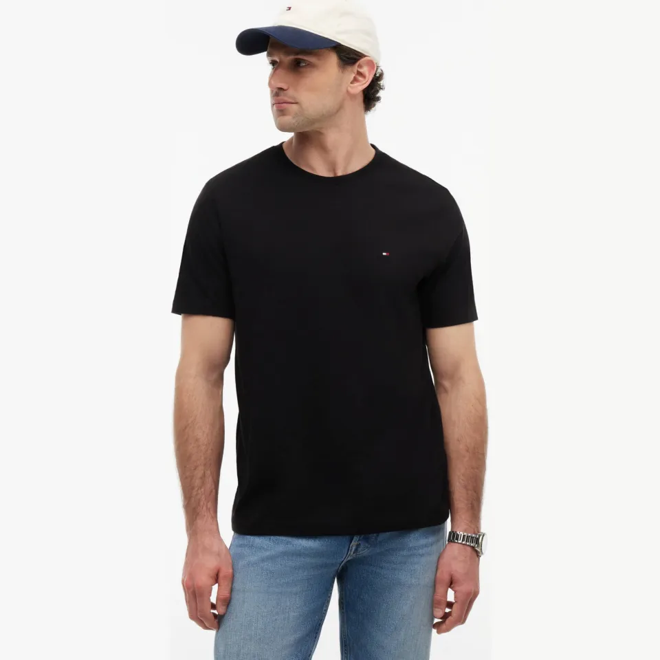 Tommy Hilfiger ESSENTIAL regular fit T-shirt zwart Black