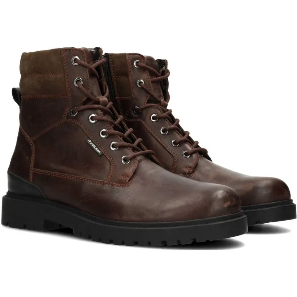Poelman Toni leren veterboots bruin, foto 3