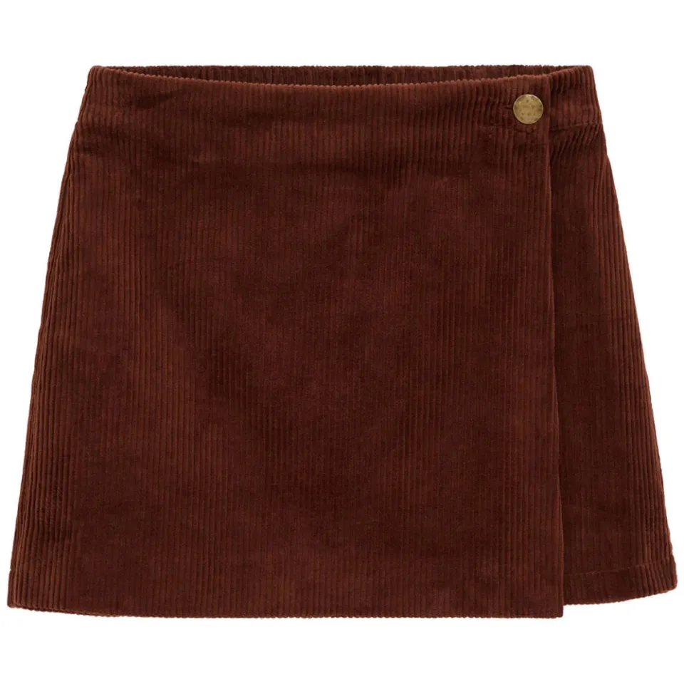 WE Fashion corduroy korte rok cognac, foto 2