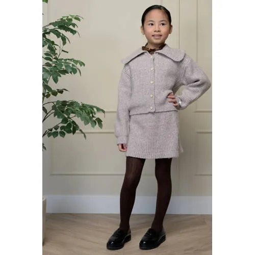 Le Chic gebreide korte rok zand, foto 3